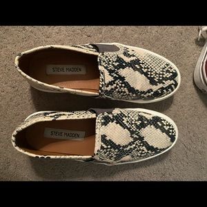 Steve Madden slip ons snakeskin